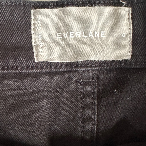 Everlane Straight Leg Size 0 Black Jeans Regular Length Organic Cotton - Picture 6 of 8
